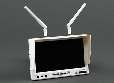 RX-LCD5802 White Edition 32ch Diversity 5.8GHz FPV Monitor with Built in Battery and OSD
