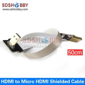 50CM Super Soft Shielded HDMI to Micro HDMI Conversion Cable (Suit for GH4 etc.)