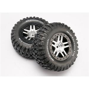 Traxxas Tire/Wheel Assembly Glued Chrome Slash 4x4 TRA6873
