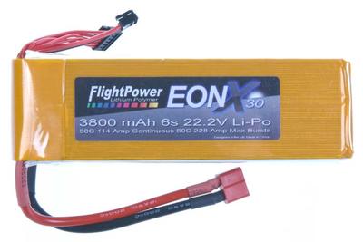 FlightPower EONX 30 LiPo 6S 22.2V 3800mAh 30C Long FPWEONX30-38006S